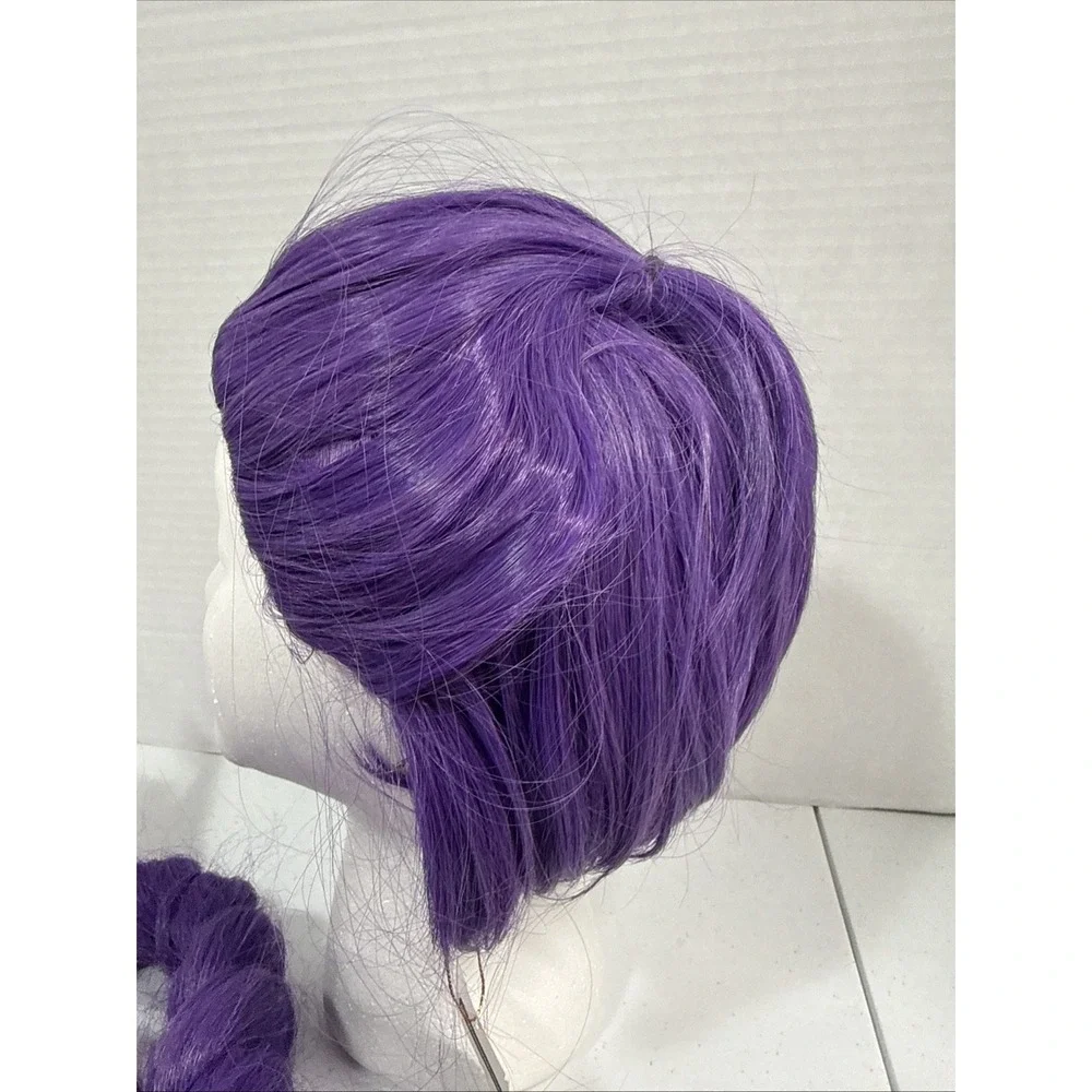NEW TAG ! Mupul Short Straight Hair Wig & Long Braided Wig 36x2 Set Purple